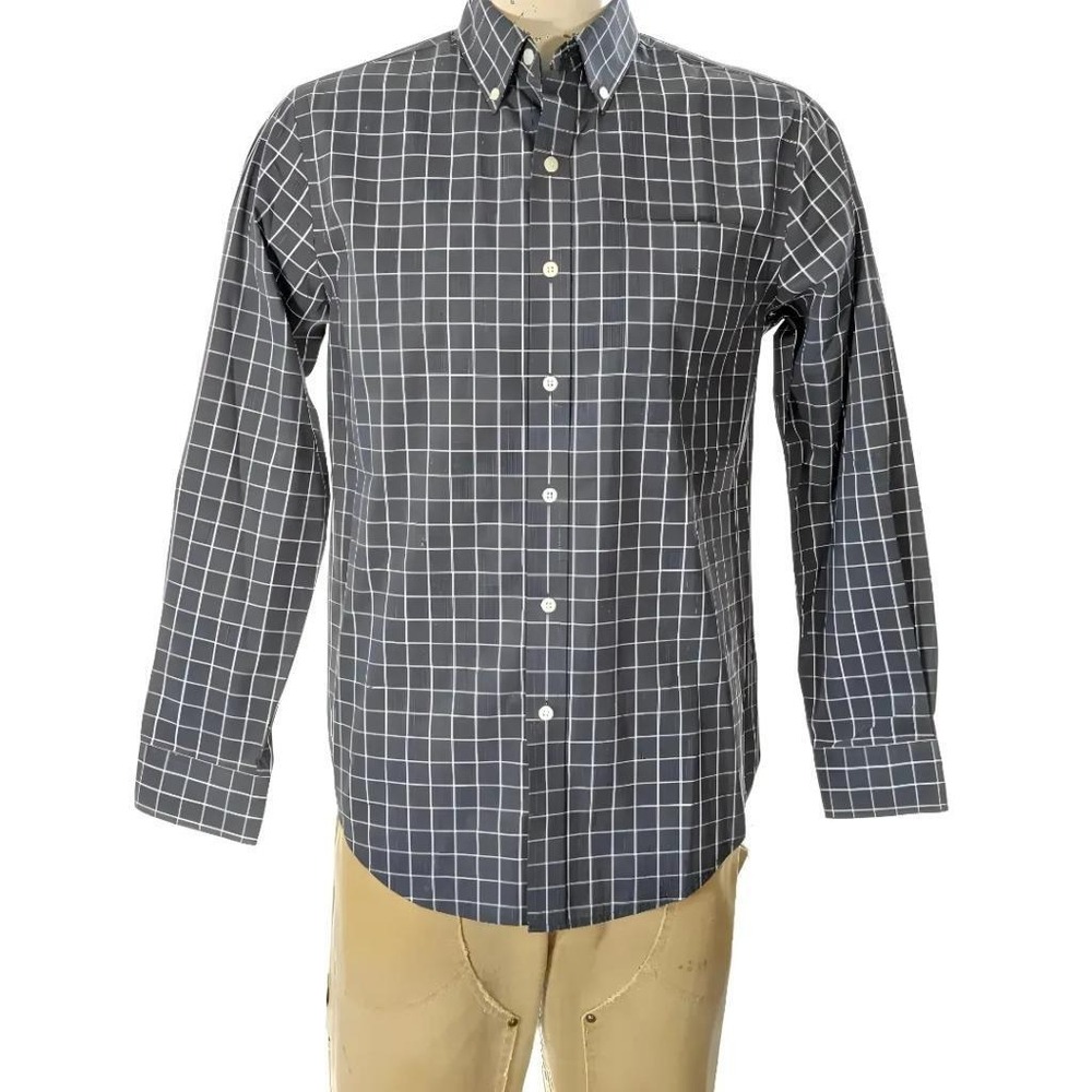 Croft & Barrow Mens Button Down Shirt Windowpane Check Sz S NWT $40